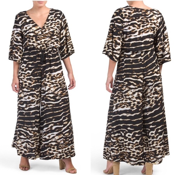Jaase Lola Just Jungle Wide Leg Jumpsuit NEW Small